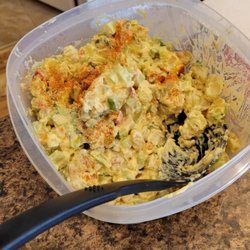 Blatch's Backyard BBQ - Homemade vegan potato salad. Served with the BBQ