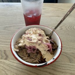 Rice bowl with pork Rice bowl with pork