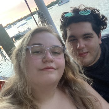 Dockside Bar and Grill - My husband and I enjoying the view - Bars Near Me - Marathon, Florida