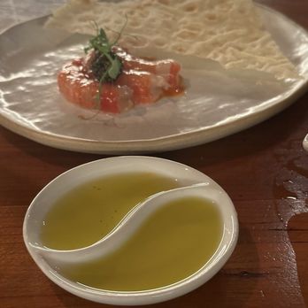 Roscioli - Shrimps with caviar Olive oils - Italian Near Me - New York, New York Roscioli - Shrimps with caviar Olive oils - Italian Near Me - New York, New York