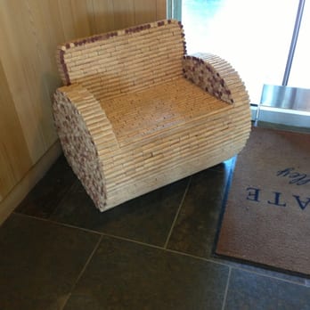 Lynmar Estate Winery - Cork chair sitting in the entry way. Unique and well crafted. - Wine Tasting Room Near Me - Sebastopol, California Lynmar Estate Winery - Cork chair sitting in the entry way. Unique and well crafted. - Wine Tasting Room Near Me - Sebastopol, California