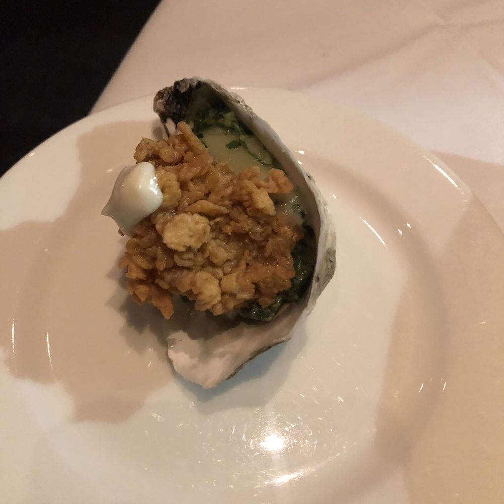 Copper Canyon Grill- Silver Spring - Fried oyster on a bed of spinach-so good! - American Near Me - Silver Spring, Maryland