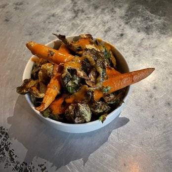 Urban Kitchen - Crispy Brussel Sprouts & Carrots - New American Near Me - Bozeman, Montana Urban Kitchen - Crispy Brussel Sprouts & Carrots - New American Near Me - Bozeman, Montana
