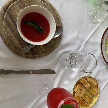 La Tomate - Soup of the day: watermelon gazpacho & raspberry house cocktail - Italian Near Me - Washington, DC, District of Columbia La Tomate - Soup of the day: watermelon gazpacho & raspberry house cocktail - Italian Near Me - Washington, DC, District of Columbia