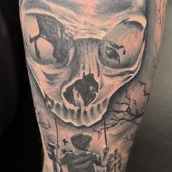 The Rook x Raven Tattoo Creative - Skull tattoo