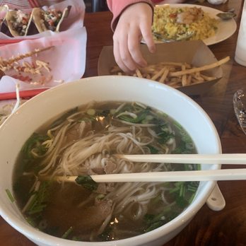 Mama's Pho N More - The thing in the background is that tornado thing everyone talks about, yes you must get! - Vietnamese Near Me - Tomball, Texas