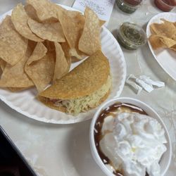 Zesto / Burrito Brothers - Fish Taco Grilled Tilapia and caramel Sundae