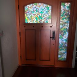 Add Outlook Window Tinting Services - Inside front door.