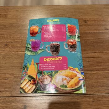 Baan Baan - Drink & Dessert Menu - Thai Near Me - Las Vegas, Nevada