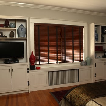Van Jester Woodworks - Bookcases and radiator cover with Asian influenced grid shelves, double hinges, and sliding louvered doors. - Furniture Stores Near Me - Richmond, Virginia Van Jester Woodworks - Bookcases and radiator cover with Asian influenced grid shelves, double hinges, and sliding louvered doors. - Furniture Stores Near Me - Richmond, Virginia