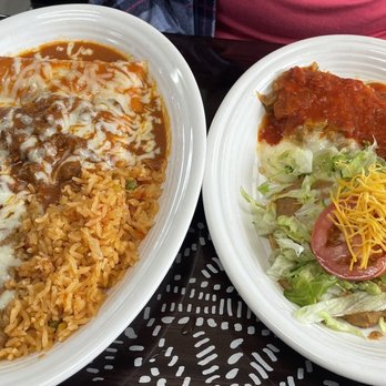 Chapala Mexican Restaurant - Special dinner (combination) plus a crispy taco not pictured.  This is all one menu item. - Mexican Near Me - Olathe, Kansas