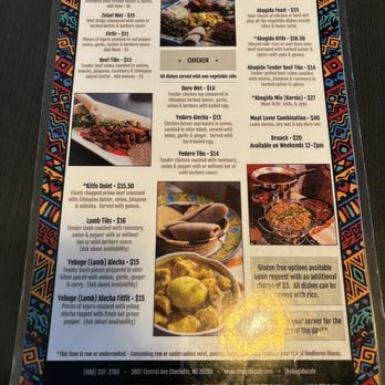 Abugida Ethiopian Cafe & Restaurant - Menu - Ethiopian Near Me - Charlotte, North Carolina Abugida Ethiopian Cafe & Restaurant - Menu - Ethiopian Near Me - Charlotte, North Carolina