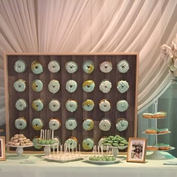Donut Hub - Custom colored doughnuts for a wedding dessert table. - Donuts Near Me - Orange, California