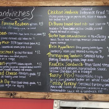 Fox and Rye - Sandwich menu - Sandwiches Near Me - Edmond, Oklahoma