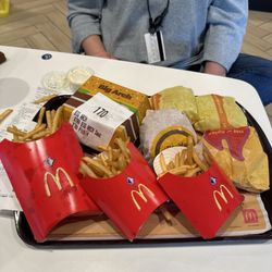 McDonald's - Fries originally arrived cold.  They were replaced and tasted as if they had been redropped/refried.  No salt. Super dark in color.