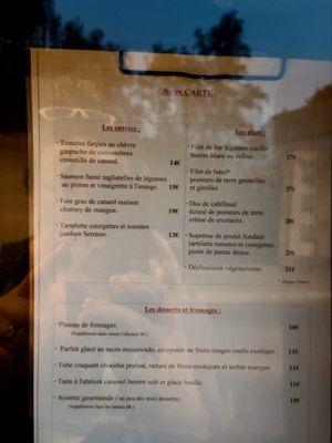 Menu photo 2 Restaurant de L'Alliance Amboise, 37 Menu photo 2 Restaurant de L'Alliance Amboise, 37