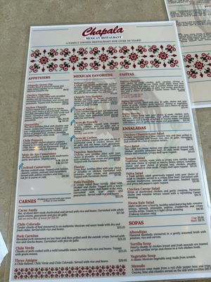 Menu photo 1 Chapalas Mexican Restaurant Eugene, OR Menu photo 1 Chapalas Mexican Restaurant Eugene, OR