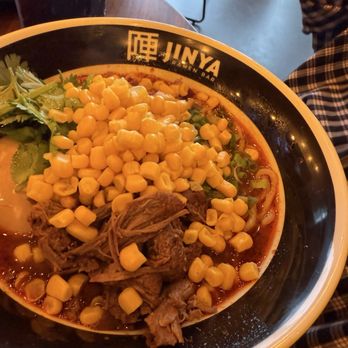 JINYA Ramen Bar - Pearland - Birria Ramen with corn and seasoned egg - Ramen Near Me - Pearland, Texas