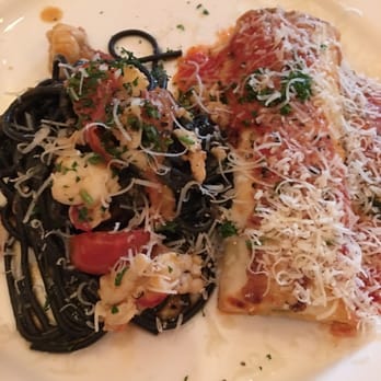 Giardino - Canelloni and lobster squid ink pasta - Italian Near Me - Vancouver, British Columbia Giardino - Canelloni and lobster squid ink pasta - Italian Near Me - Vancouver, British Columbia