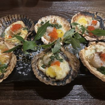 HEM Kitchen And Bar - Scallops with quail egg - Vietnamese Near Me - Houston, Texas HEM Kitchen And Bar - Scallops with quail egg - Vietnamese Near Me - Houston, Texas