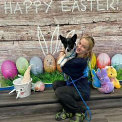 Hounds Town Wake Forest - Our gal Phoebe during her Pupcation! They were so sweet to take this photo!