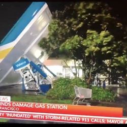 Windy storm collapses pump structure!