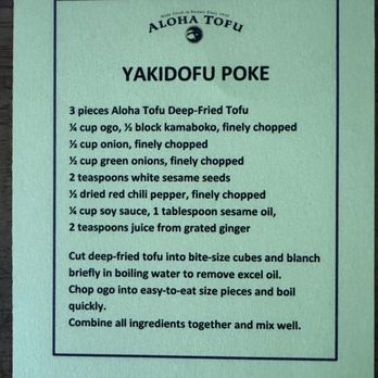 Aloha Tofu Factory - Specialty Food Near Me - Honolulu, Hawaii Aloha Tofu Factory - Specialty Food Near Me - Honolulu, Hawaii