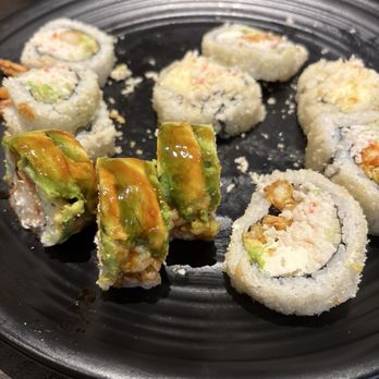 Yoshi Sushi - This was part of the roles. I moved on to one tray, but you can see how big they are, but they all have the same thing in them pretty much. - Sushi Bars Near Me - Palmdale, California