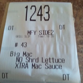 McDonald's - IT CLEARLY SAYS NO LETTUCE - Fast Food Near Me - Barstow, California