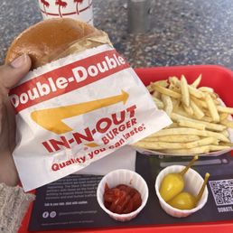 Double-Double Burger, fries, & a drink