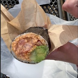Seaweed wrap around rice, avocado, and salmon with a huge hint of Mexican spices. Seaweed wrap around rice, avocado, and salmon with a huge hint of Mexican spices.