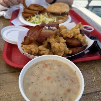 Key Largo Fisheries - Stone crab chowder & fried conch - Seafood Near Me - Key Largo, Florida Key Largo Fisheries - Stone crab chowder & fried conch - Seafood Near Me - Key Largo, Florida