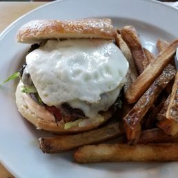 Amazing burger on a donut! Amazing burger on a donut!