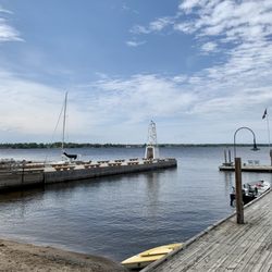 Loony's Brew - The view of Rainy Lake from the Brew Deck Bar.