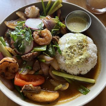 Flama Llama - Lomo Saltado w/ shrimp - Latin American Near Me - San Diego, California Flama Llama - Lomo Saltado w/ shrimp - Latin American Near Me - San Diego, California