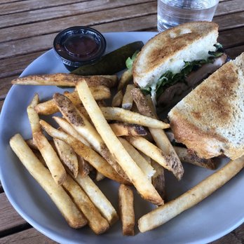 Gaby's by the Lake - Chicken sandwich with fries. $22 pretax. - New American Near Me - Greensboro, Georgia Gaby's by the Lake - Chicken sandwich with fries. $22 pretax. - New American Near Me - Greensboro, Georgia