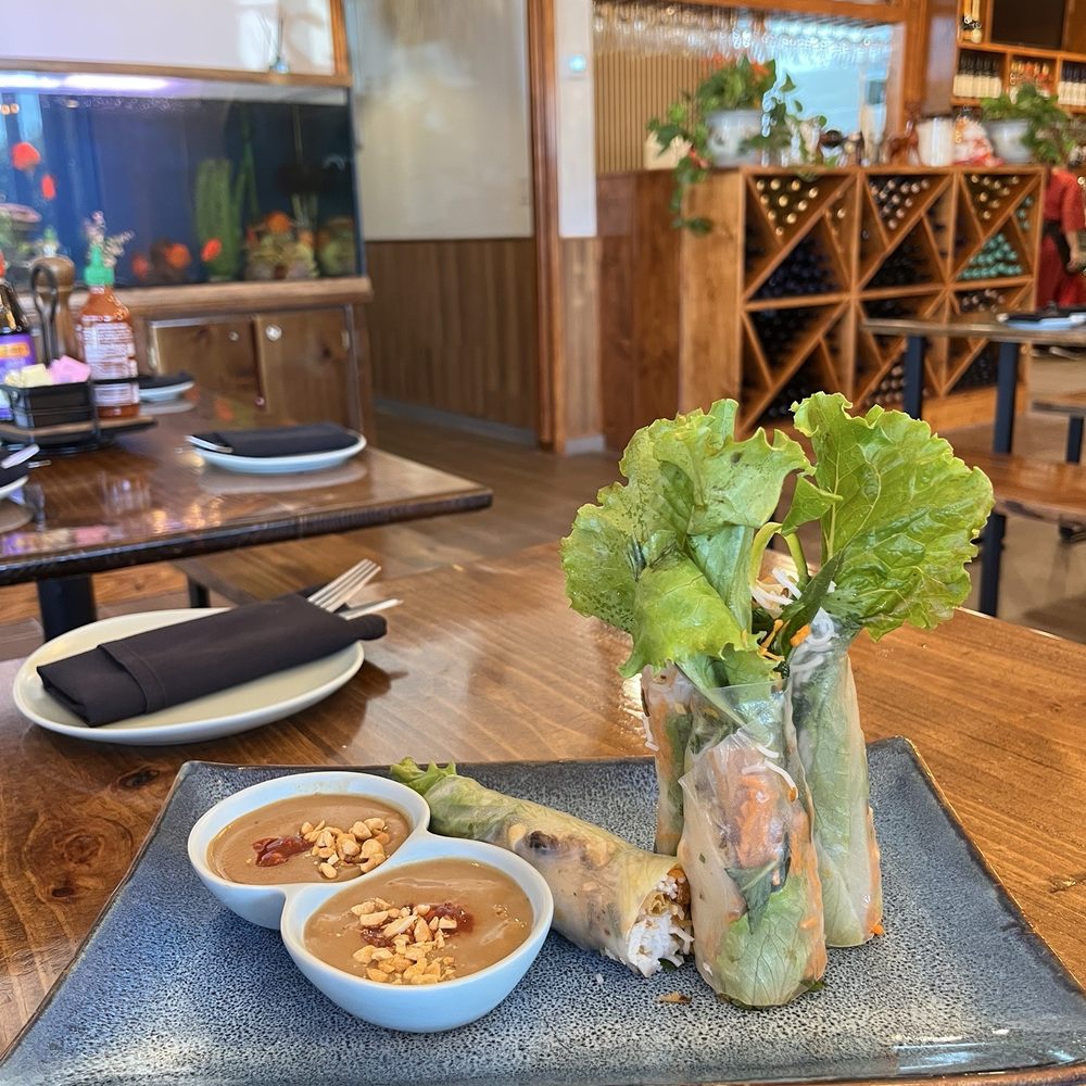 Old Saigon Vietnamese Bistro - Chicken Spring Roll w/ peanut sauce - Coffee & Tea Near Me - Austin, Texas