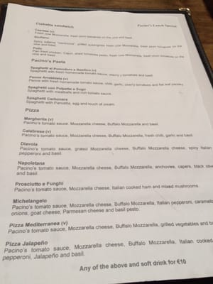 Menu photo 4 Pacino's Dublin, D