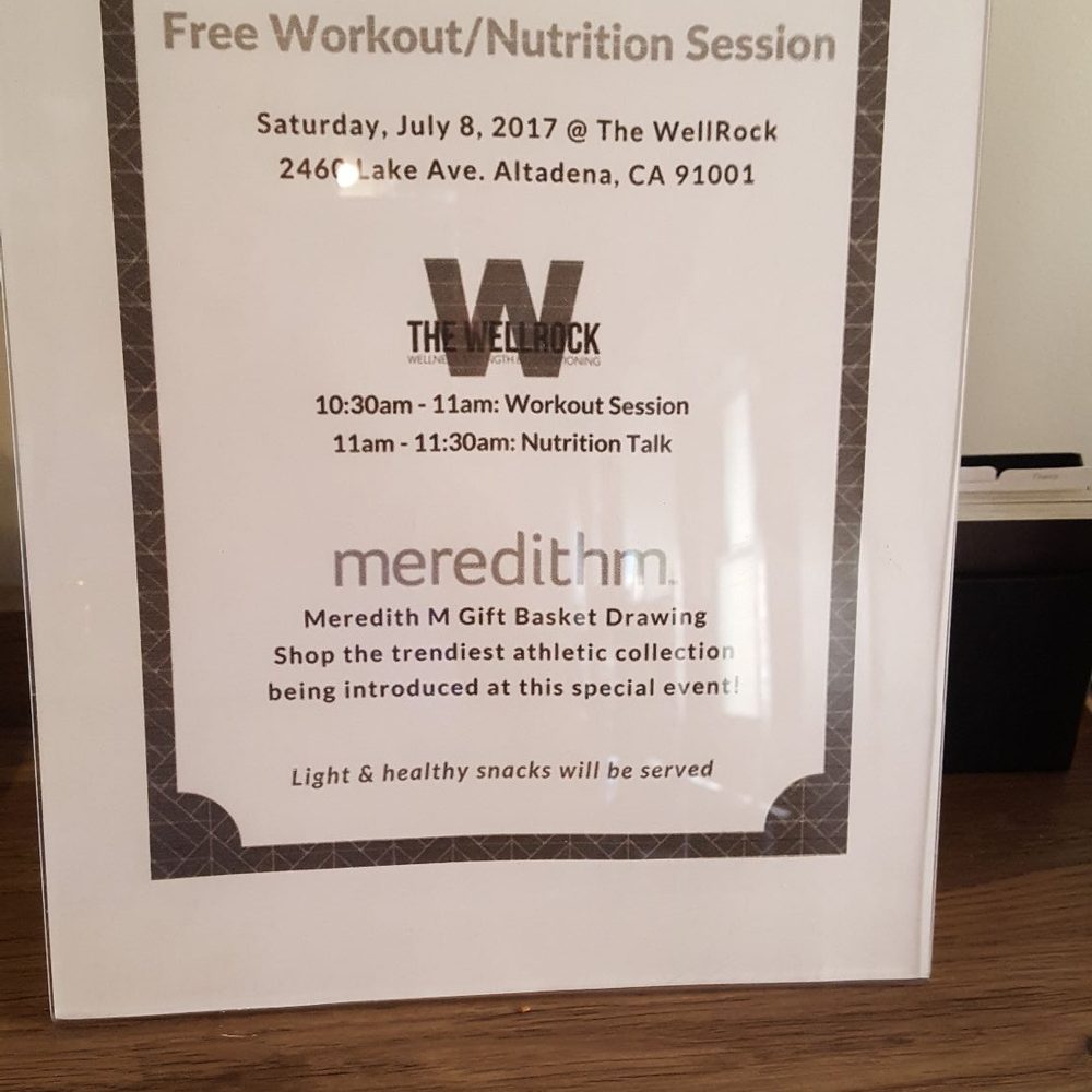 The WellRock - Am ready for this.. nice Saturday event. Thanks for sponsoring a healthy activity in the community. - Trainers Near Me - Pasadena, California The WellRock - Am ready for this.. nice Saturday event. Thanks for sponsoring a healthy activity in the community. - Trainers Near Me - Pasadena, California