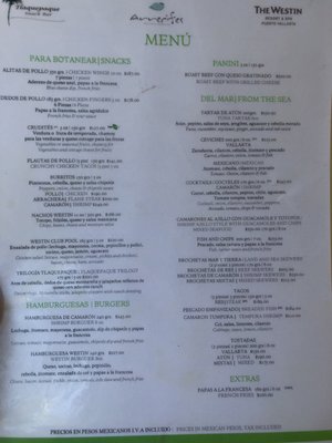 Menu photo 8 Arrecifes Puerto Vallarta, JAL Menu photo 8 Arrecifes Puerto Vallarta, JAL
