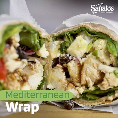 Photo of Sanatos Healthy Market and Restaurant  - Coral Gables, FL, US. Mediterranean wrap