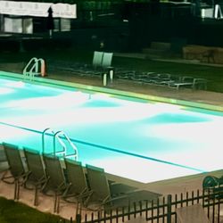 Harrison Meadows Country Club - Nighttime pool view