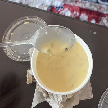 Panera Bread - Super watery broccoli cheddar soup. - Salad Near Me - Los Angeles, California Panera Bread - Super watery broccoli cheddar soup. - Salad Near Me - Los Angeles, California
