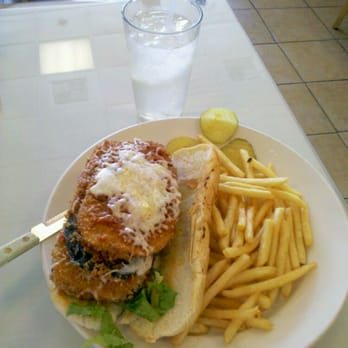 Emle's Restaurant - The eggplant parmigiana. I had to eat it with fork & knife bc it was so big! - American Near Me - Northridge, California Emle's Restaurant - The eggplant parmigiana. I had to eat it with fork & knife bc it was so big! - American Near Me - Northridge, California
