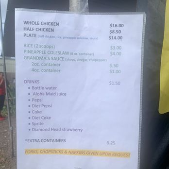 Ray's Kiawe Broiled Chicken - Simple menu - Barbeque Near Me - Wahiawa, Hawaii
