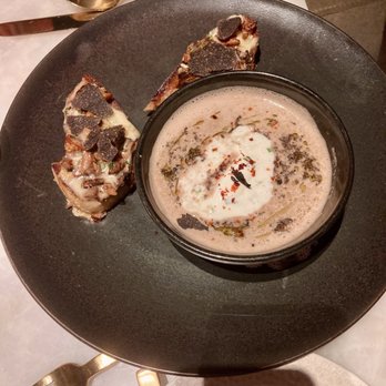 Market Restaurant & Bar - Truffle mushroom soup - New American Near Me - Del Mar, California Market Restaurant & Bar - Truffle mushroom soup - New American Near Me - Del Mar, California