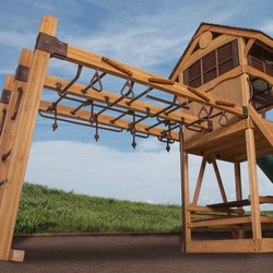 Houston Swingsets and Sheds - You can't find this Ultimate Climber anywhere else! Do you have a ninja warrior in training?! We've got you covered!