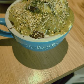 Saloniki Greek - Dubai Chocolate Froyo - Greek Near Me - Cambridge, Massachusetts