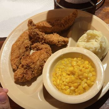 Lamberts Cafe - Chicken tenders with corn and mashed potatoes. - American Near Me - Sikeston, Missouri Lamberts Cafe - Chicken tenders with corn and mashed potatoes. - American Near Me - Sikeston, Missouri