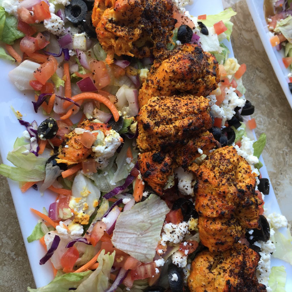 Baba Kabob - Chicken meal (ordered double salad instead of rice) - Mediterranean Near Me - Poway, California Baba Kabob - Chicken meal (ordered double salad instead of rice) - Mediterranean Near Me - Poway, California